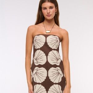 Abercrombie & Fitch Cream Strapless Bodycon Resort Dress